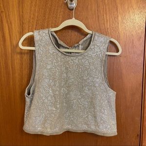 Free People Metallic Crop Top